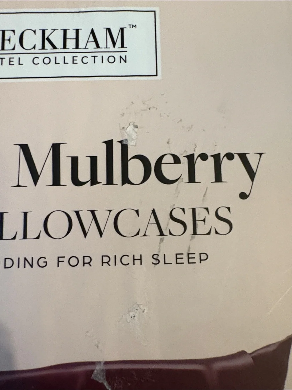 Beckham Hotel Collection Silk Pillowcase in Deep Wine Mulberry Silk 2 Queen NIB